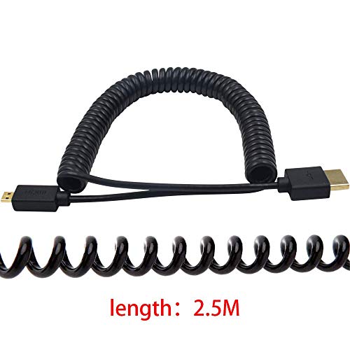 Image of Duttek HDMI to Micro HDMI Cable, Extreme Slim and Flexible, 1080P /4K /3D Support for GoPro Hero 8 /7 Black, Sony A6500 /A7, Canon Camera (2.5M /8.2FT)