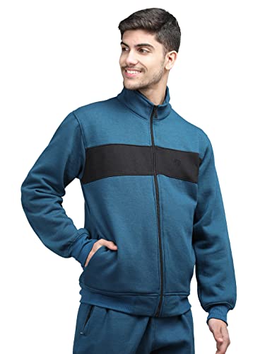 Image of CHKOKKO Fleece Men Winter Sports Running Zipper Collared Neck Stylish Jacket