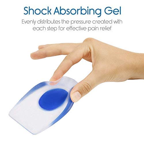 FYCAN Silicone Gel Heel Cups, Medical Grade Shoe Inserts,Silica Orthodontic Gel Pads Cushions Insole for Plantar Fascistic,Bone Spurs Pain Relief, Sore Heel Pain, Achilles Pain and Foot Care 1