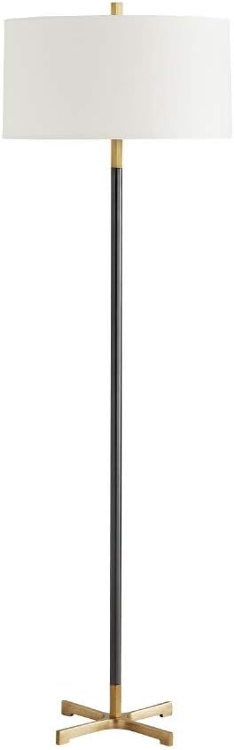 Arteriors 76003-112 Frankfurt - 1 Light Floor Lamp, Bronze Finish with Off-White Linen/Off-White Cotton Shade