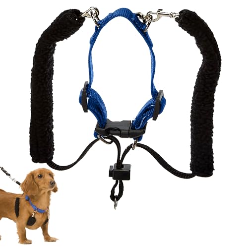 Sporn Original Training Dog Halter Harness, Small Size No Pull Harness for Dogs with Blue Padded Sherpa Sleeves, Breathable Dog Head Halter Harness, Provides to All Small & Toy Breeds
