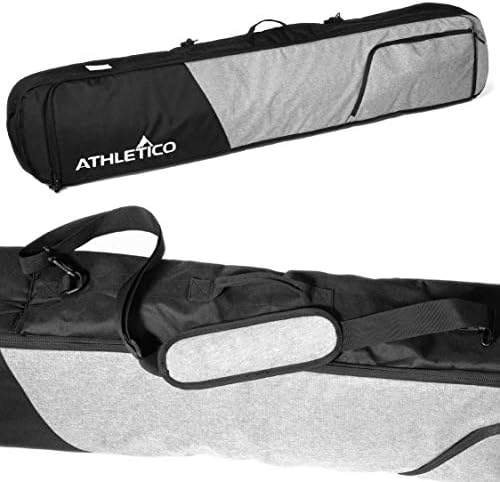 Athletico Peak Snowboard Bag - Padded Snowboard Travel Bag for Air Travel Carries Snow Board Gear Including Snowboarding Boots, Goggles, Etc for Flying (Black/Gray, 165cm)