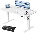 JUMMICO Scrivania Regolabile in Altezza, Scrivania Regolabile Elettrica con Smart Panel da caricatore USB, Scrivania in Piedi con Funzioni di Memoria, Standing Desk 140 x 60 cm, Bianco
