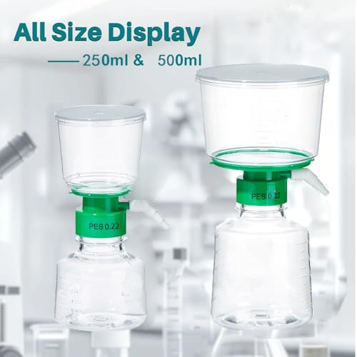 Image of 250ml Vacuum Filter Units - PES Bottle Top Vacuum Filter 0.22μm, Individually Wrapped,Pack of 1