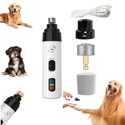 Dog Nail Grinders Electric Dog Nail Grinder & Cat NailClippers with Safety Guard-USB-C Rechargeable, Quiet Electric Dog NailTrimmer, Automatic Painless Groom, Paw Grooming Tool for Small Medium Large Dogs and Cats