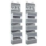 BrilliantJo 2 Packs 6-Shelf Over The Door Organizer, Flexible 1 Split into 2(4 Packs 3-Shelf) Hangin