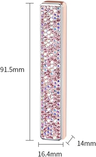 Encendedor eléctrico con diseño de cristales rosas miniatura 6