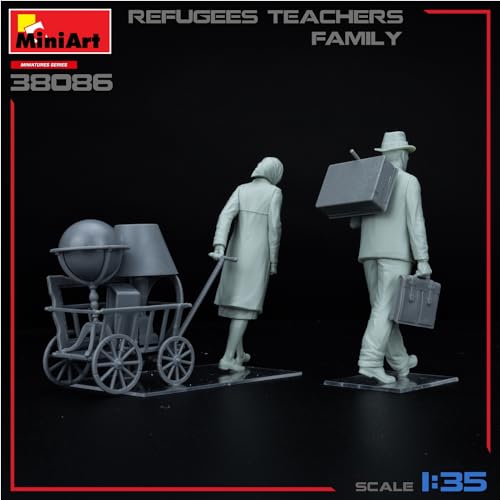 Miniart 1:35 - Refugees, Teachers Family, Molded Color, Small - Image 4