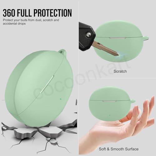 Image of Silicone Case Cover Compatible for OnePlus Buds 4 -Matcha Green