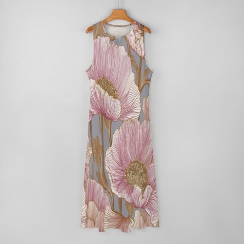 Robe longue été fluide S-5XL : sublimez vos formes sans transpirer