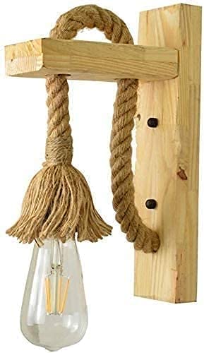 Lámpara de pared industrial de madera para rincones llenos de vida 5