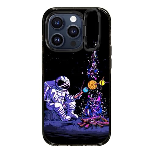 Coque iPhone 15 Pro CASETiFY noire avec anneau MagSafe et motif camping étoiles