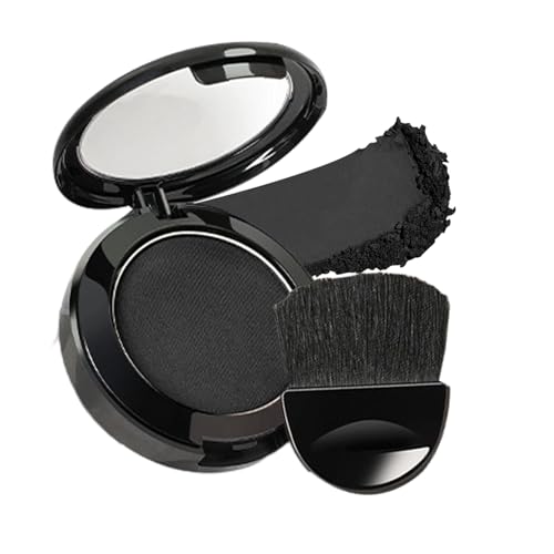 Polvo de línea capilar, cobertura de raíces, polvo de retoque de cabello, sombra de línea capilar de larga duración con aplicador y espejo, corrector de cabello portátil para hombres, mujeres, abuela