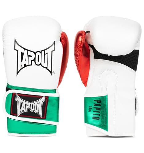 Gants de Boxe Tapout Cuir Synthétique 16 oz Papito Blanc