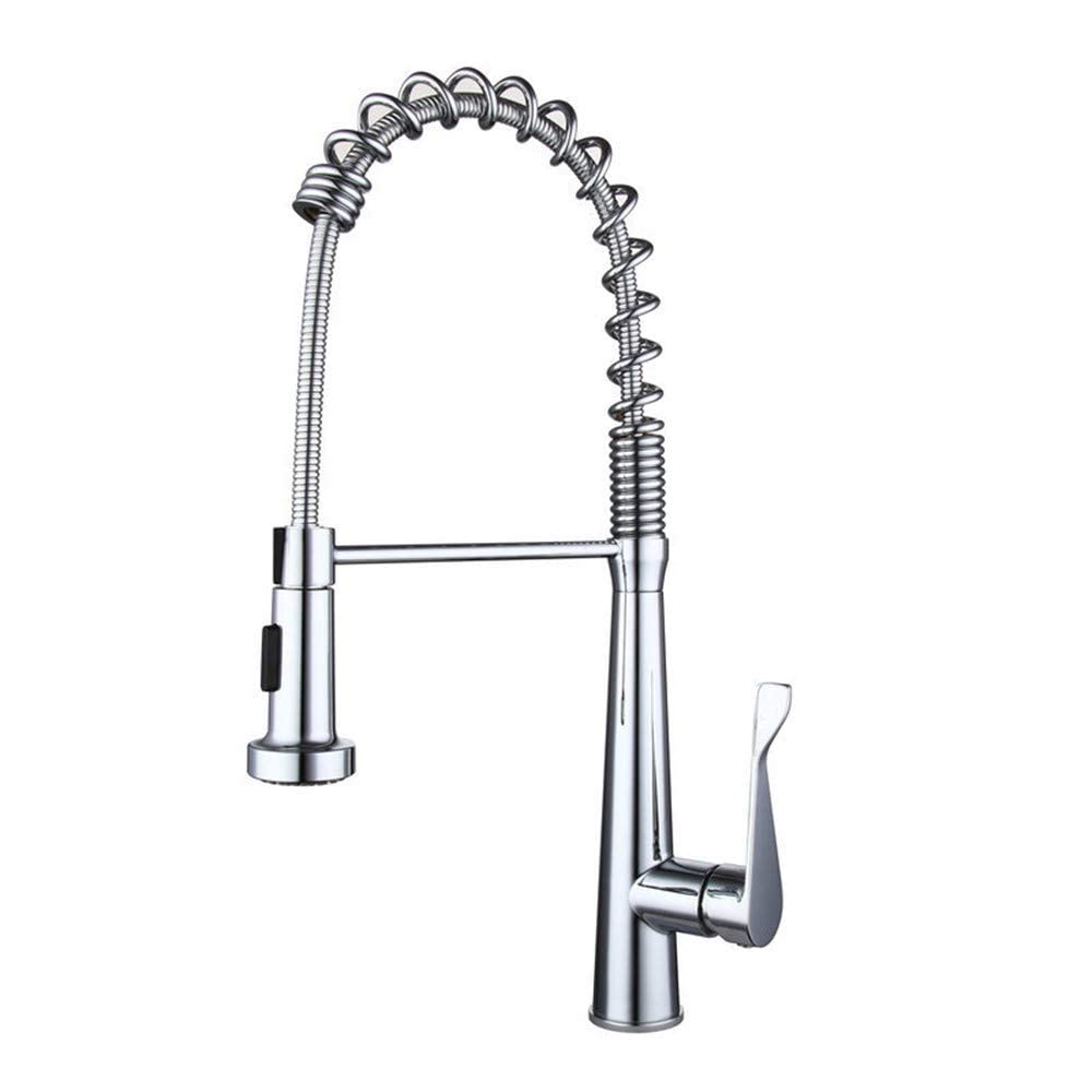 Grifo de cocina para eliminar salpicaduras con ducha extensible de cobre vertical 4