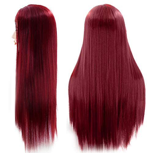 Lurrose 1 peça peruca de cabelo comprido reta peruca de aparência natural para senhoras mulheres men