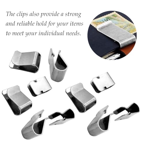 Edelstahl Feder U-Clip, Befestigungsklammern 21,4 x 12 mm, Rostfreier Stahl Feder U Klammer, Metallclip Silber Wiederverwendbar für Lichtschachtabdeckungen Kellerschachtabdeckungen Gitter, 12 Stück