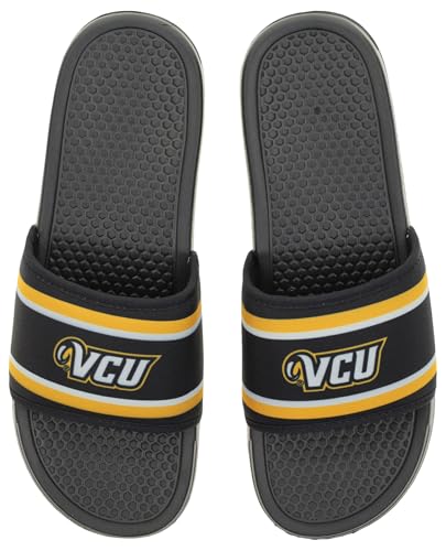 Image of FOCO NCAA Printed Team Logo and Color Stripes Comfortable Slide Sandals
