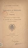  Quatrième centenaire de la naissance de Ronsard, 1524-1924: Excursion de la société Dunoise au manoir de la Possonnière et en Bas-Vendômois (French Edition)