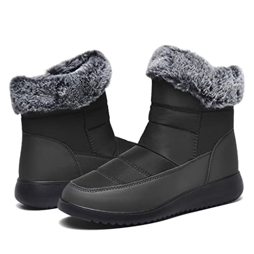 TOLLN Winter Snow Boots for Women Waterproof Insulated Cold Weather Hiking Shoes BLACK 8 US TOLLN Winter Snow Boots for Women Waterproof Insulated Cold Weather Hiking Shoes BLACK 8 US