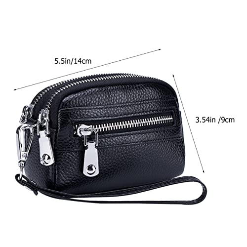 Zipper Design Card Pouch Multifunctional Leather Wallet for Cash Coins and Cards Stylish Change Pouch for Travel Shopping and Daily Use2
