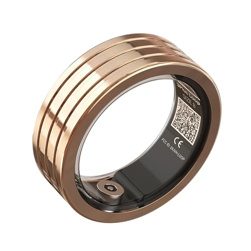 3Plus Loop - Smart Ring -Titanium - No App Subscription - Meditation Coach - Sleep Tracking - Heart Rate - Fitness w/Assisted GPS - Swim 5ATM - Up to 4 Days of Battery Life (Rose Gold, US 7)