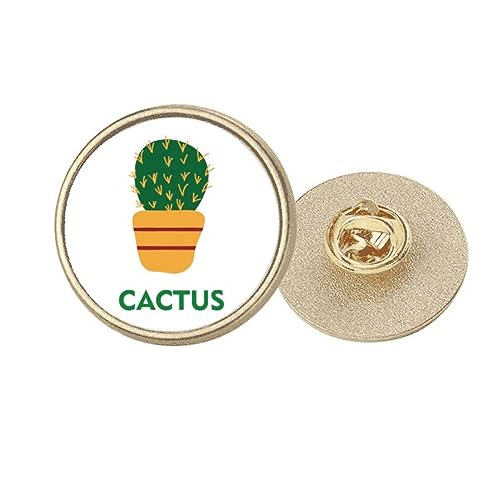 Broche ronde en métal doré pour décorer un pot vert de succulentes sur un bureau
