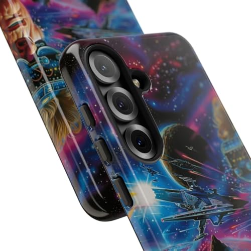 Coque Samsung S25 résistante bleu Space Battle protégeant des rayures quotidiennes - 2