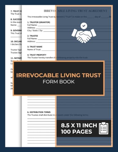 Irrevocable Living Trust Form Book: Asset Protection and Inheritance Planning Doc | Estate Planning & Wealth Transfer Forms | 50 Forms