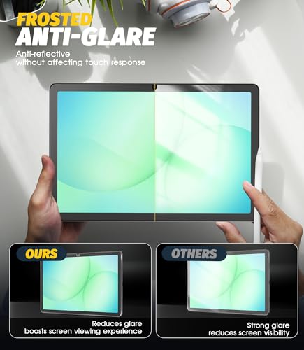 Image of Orzero (3 Pack) Anti-Glare Matte Screen Protector Compatible for Samsung Galaxy Tab A11 Plus /A9 Plus /A11+ /A9+ 11 Inch, Anti-Fingerprint Tempered Glass (Not Privacy) 9H Anti-Scratch Bubble-Free