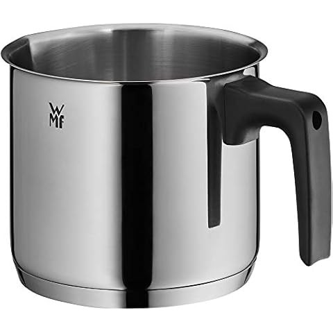 WMF Milk Pot Ø 14 cm Approx. 1,7L Pouring Rim Cromargan® Stainless Steel Brushed Suitable for All Stove Tops Including Induction Dishwasher-Safe Cover