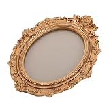 SHINEOFI Marco de Fotos Vintage de Resina Dorada, Resistente a Golpes Diarios y Fácil de Limpiar, Adecuado para Exposiciones de Arte y Decoración de Bodas