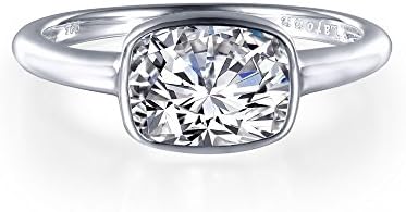 Lafonn Monte Carlo Sterling Silver Platinum Plated Lassire Simulated Diamond Ring (1.96 CTTW) - Image 4