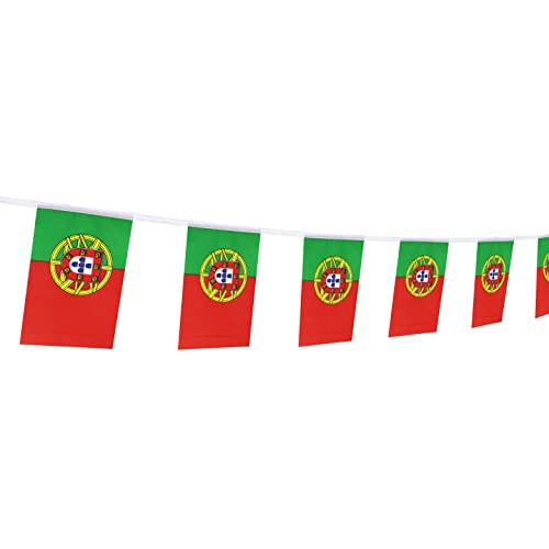Portugal Flag Portuguese Flag,100Feet/76Pcs National Country World Pennant Flags Banner,Party Decorations Supplies For Olympics,Bar,Indoor And Outdoor Flags,Intarnational Festival #TOP3