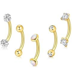 Gold/Clear CZ 5pcs 8mm