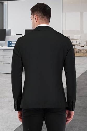Image of SaintX Men's Tailored Unlined Casual Blazer | Layering Coat, Drapes & Feels Like an Overshirt | Designed for Summers | Breathable 4-Way High Stretch Knit Fabric for All Day Comfort | Slim Fit
