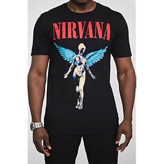 Nirvana T-Shirt Angelic Homme Noir - Les Beatles, Paul McCartney, John Lennon, RIngo Starr, George Harrison Nirvana T-Shirt Angelic Homme Noir – Image 6