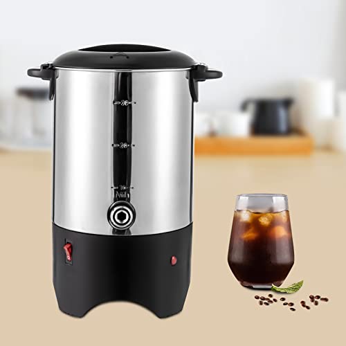 Coffee Urn, Hot Beverage Dispenser, 304 Stainless Steel Hot Drink Dispenser, Hot Water Urn for Catering, Automatic Temperature Control Large Capacity, Beverage Dispenser for Cold Milk, Coffee, Juice
