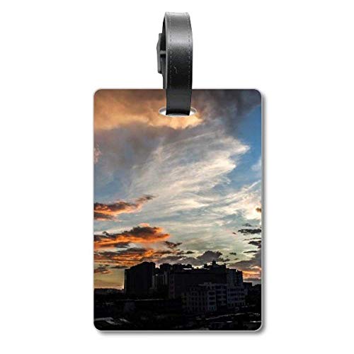 Étiquette City Dusk Clouds Orange Sky Cruise pour retrouver votre valise à l'aéroport