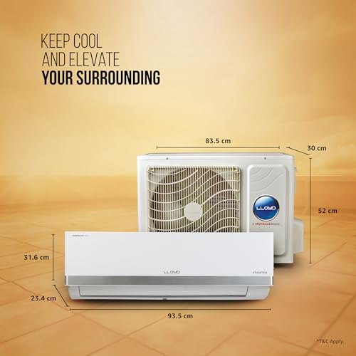 Image of Lloyd 1.5 Ton 3 Star Inverter Split AC (5 in 1 Convertible, Cools Even at 52C, Anti Corrosion Coating, Copper, Anti-Viral Filter, White with Silver Deco Strip, GLS18I3FOSBW)