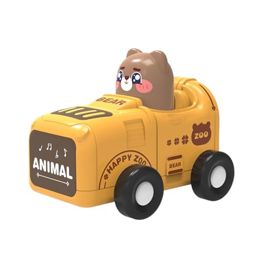 プレスアンドゴーカーおもちゃ、子供用動物車のおもちゃ、子供用プッシュカー、車のおもちゃ - 知育玩具、幼児用おもちゃの車、高級車のおもちゃ 1〜3歳の男の子用の車 おもちゃの車 キッドクルーザーのおもちゃの車 1歳用の車 1歳用の大きな車 1〜3歳の男の子