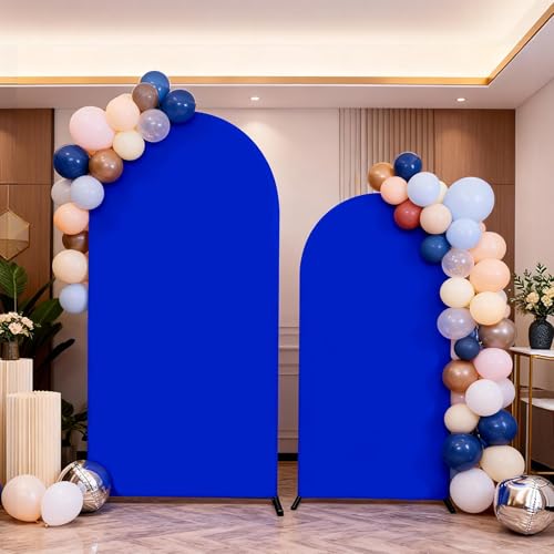 6FT+7.2FT Royal Blue Arch Backdrop Cover Arch Covers Stretchy Backdrop - image 6