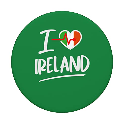 Ireland - I love Ireland I heart Ireland PopSockets Swappable PopGrip, Black - Image 3