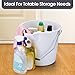 Didaey 6 Pcs 2.5 Gallon Bucket for Cleaning Plastic Heavy Duty Clean Bucket with Handle and Spout Industrial Storage Container (White)
