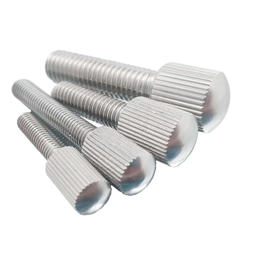 Foyoram Tornillos moleteados M3 x 6 mm, elemento de fijación no estándar, tornillos para pulgar, acero inoxidable, 10 unidades (M3 x 6 mm)