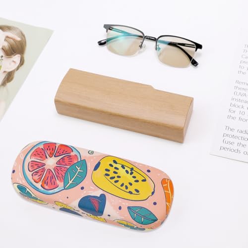 Image of PERFECTSIGHT Hard Shell Eyeglasses Case, PU Leather Protective Glasses Case, Cute Eyeglass Case for Women Men Girls