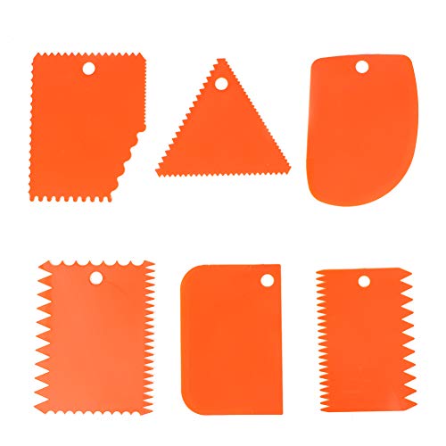 6pcs Plastic Clay Scrapers, Pottery Clay Scraper, Sculpture Scraper Ceramic Serrated Tool DIY Clay Modeling Tools Set - Image 2
