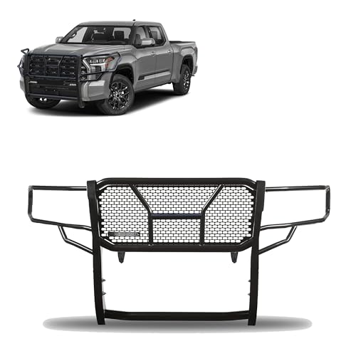 Image of Black Horse Rugged Heavy Duty Grille Brush Bumper Guard Modular Black Compatible with 2022-2024 Toyota Tundra-RU-TOTU22-B