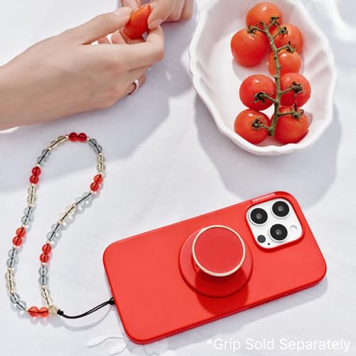 Image of POPSOCKETS iPhone 14 Pro Max Case Compatible with MagSafe, Phone Case for iPhone 14 Pro Max, Wireless Charging Compatible, Case Only - Rosso
