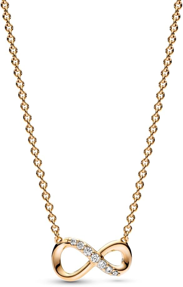 PANDORA Sparkling Infinity Collier Necklace - Stunning Women's Jewelry - Gift for Her - With Gift Box - 19.7"